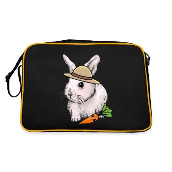Lapin, lapin, lapin de Pâques, enfants, animaux de compagnie, bébé - Sac Retro - noir/or - Dos