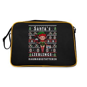 Ugly Christmas SANTA'S FAVORITE INTERIOR DECORATOR - Retro Bag - black/gold - Back