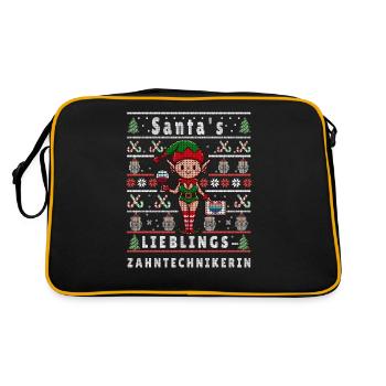 Noël moche LE PROTHÉSISTE DENTAIRE PRÉFÉRÉ DU PÈRE NOËL - Sac Retro - noir/or - Dos