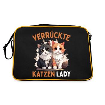 FOLLE DAME DES CHATS ! Drôles De Femmes Chats - Sac Retro - noir/or - Dos