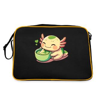 Thé matcha à l’axolotl matcha - Sac Retro - noir/or - Dos