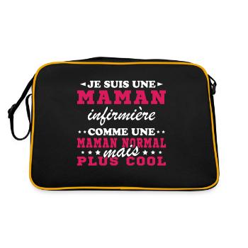 Ich bin eine Krankenschwester - Retro Tasche - Schwarz/Gold - Hinten