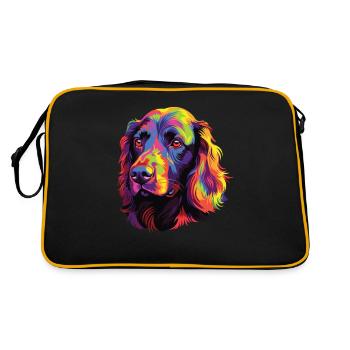 Aquarelle coloré Boykin Spaniel - Sac Retro - noir/or - Dos