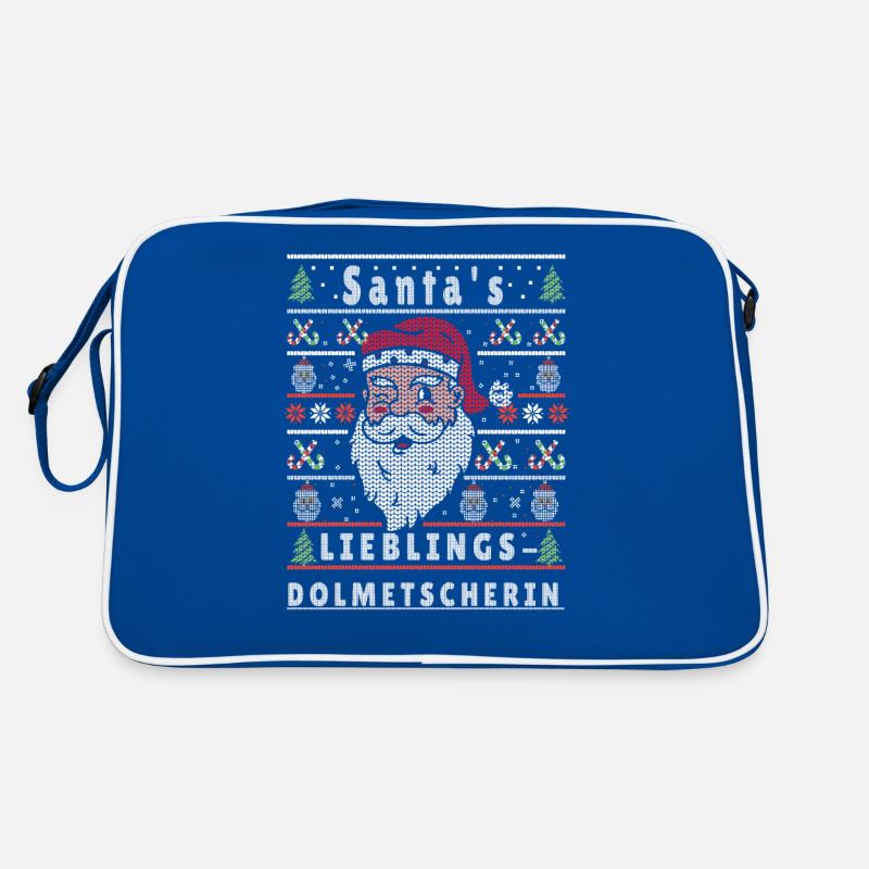 Ugly Christmas SANTA'S FAVORITE INTERPRETER Retro Bag