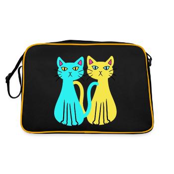 Ukraine, Chats domestiques, Chat, Ami des animaux, Bien-être animal - Sac Retro - noir/or - Dos