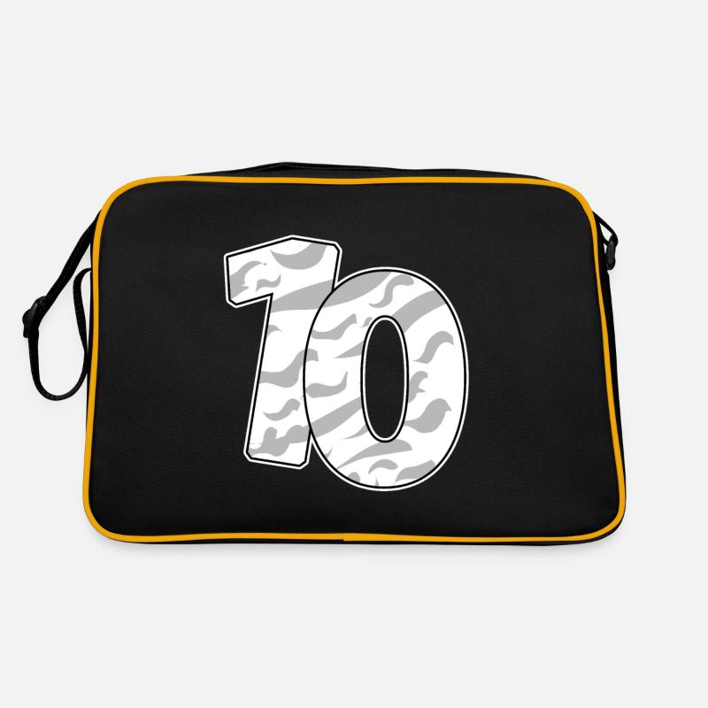 10 - Retro Tasche - Schwarz/Gold