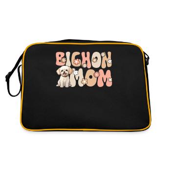 Bichon frisé Groovy Bichon Maman - Sac Retro - noir/or - Dos
