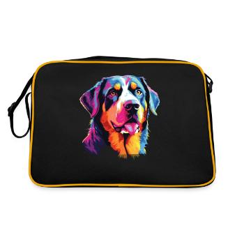 Aquarelle Colorée Grand Suisse - Sac Retro - noir/or - Dos