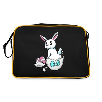 Pâques lapin coquille d’oeuf oeufs oeufs de Pâques oeufs d’enfant oeuf - Sac Retro - noir/or - Dos