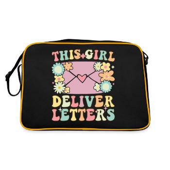 Postal service female postal workers - Retro Bag - black/gold - Back