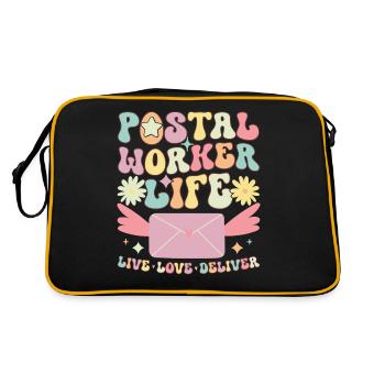 Commis des postes livreur/livreuse - Sac Retro - noir/or - Dos