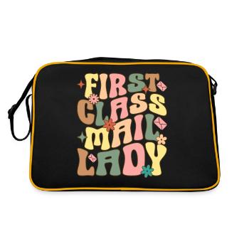 Postal service female postal workers - Retro Bag - black/gold - Back