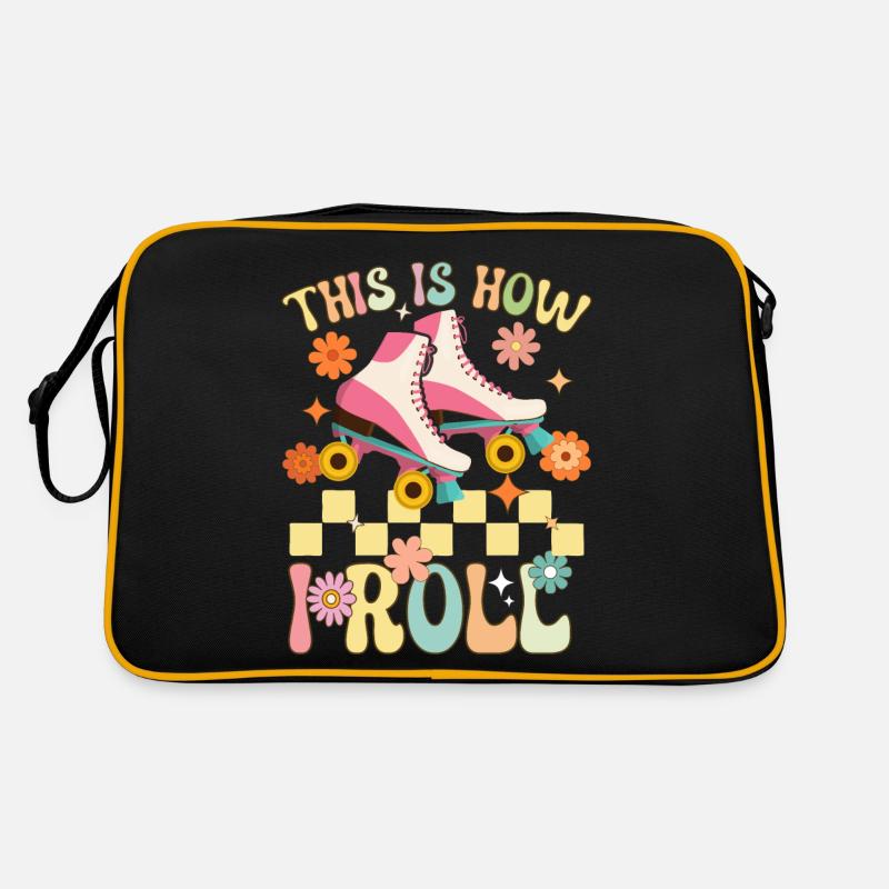 Groovy Roller Skating Rollschuhfahrer Retro Tasche