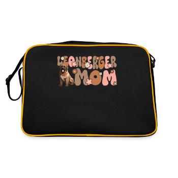 Leonberger Groovy Leonberger Mom - Retro Tasche - Schwarz/Gold - Hinten