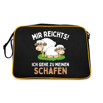 J’en ai assez! Je m’en vais à mes moutons ! Amusement - Sac Retro - noir/or - Dos