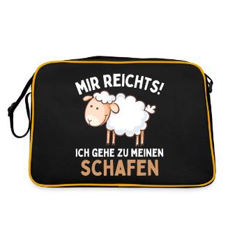 J’en ai assez! Je m’en vais à mes moutons ! Amusement - Sac Retro - noir/or - Dos