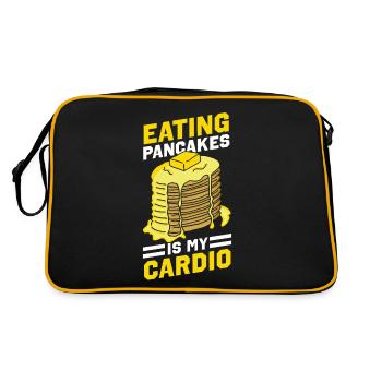 Amateur de crêpes Les enfants mangent des crêpes - Sac Retro - noir/or - Dos