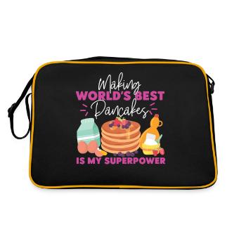 Pancake Lover Kids Making World's - Retro Bag - black/gold - Back