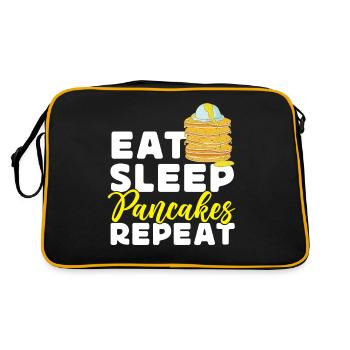 Les enfants amoureux des crêpes mangent le sommeil - Sac Retro - noir/or - Dos