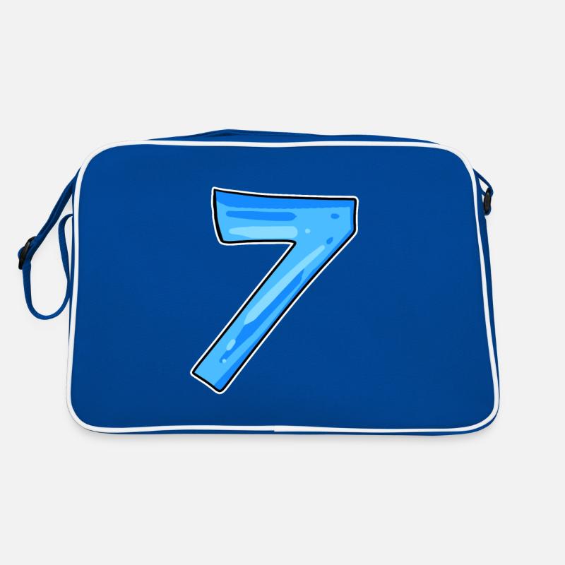 7 Zahl Retro Tasche