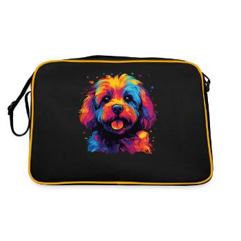 Aquarelle Bolognaise colorée - Sac Retro - noir/or - Dos