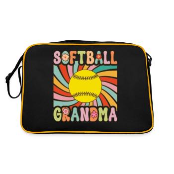 Joueur de softball groovy - Sac Retro - noir/or - Dos