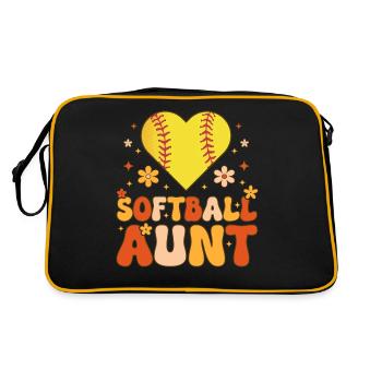 Joueur de softball groovy - Sac Retro - noir/or - Dos