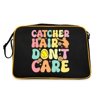 Softball Catcher Joueur de softball - Sac Retro - noir/or - Dos