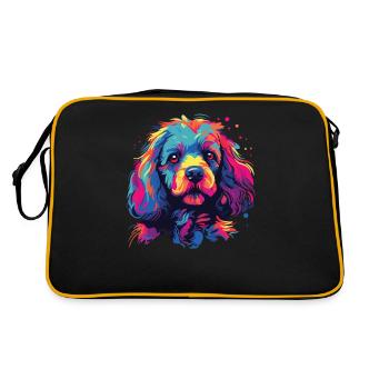 Aquarelle Bolognaise colorée - Sac Retro - noir/or - Dos