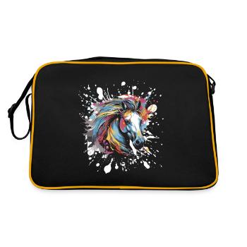 Tête de cheval Pop Art - Sac Retro - noir/or - Dos