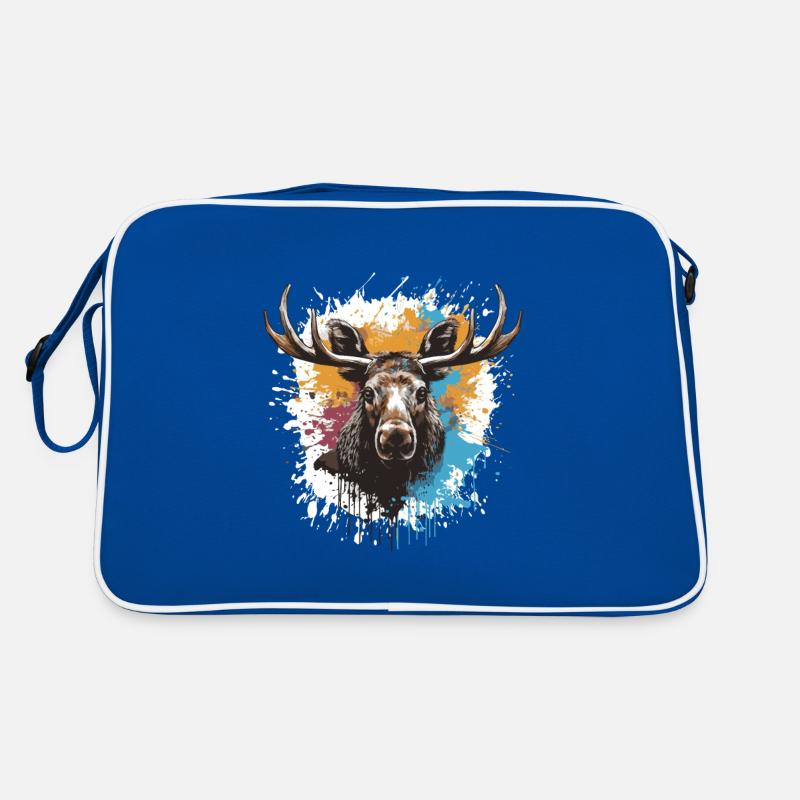 Moose Pop Art Head Retro Bag