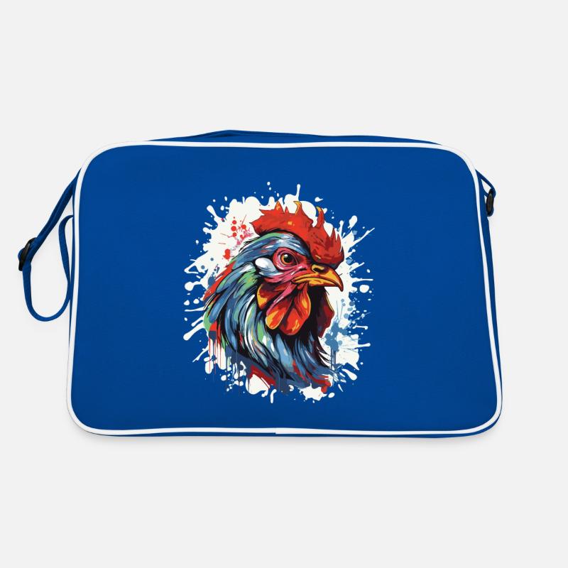 Rooster Pop Art Head Retro Bag