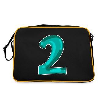 2 - Number - Number Two Motif - Retro Bag - black/gold - Back