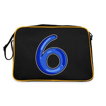 Numéro 6 Numéro Bleu Foncé - Sac Retro - noir/or - Dos