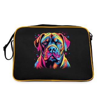 Aquarelle colorée Boerboel - Sac Retro - noir/or - Dos