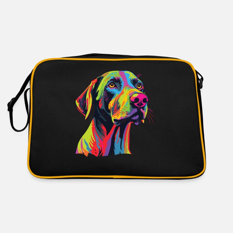Watercolor Colorful Plot Hound Retro Bag