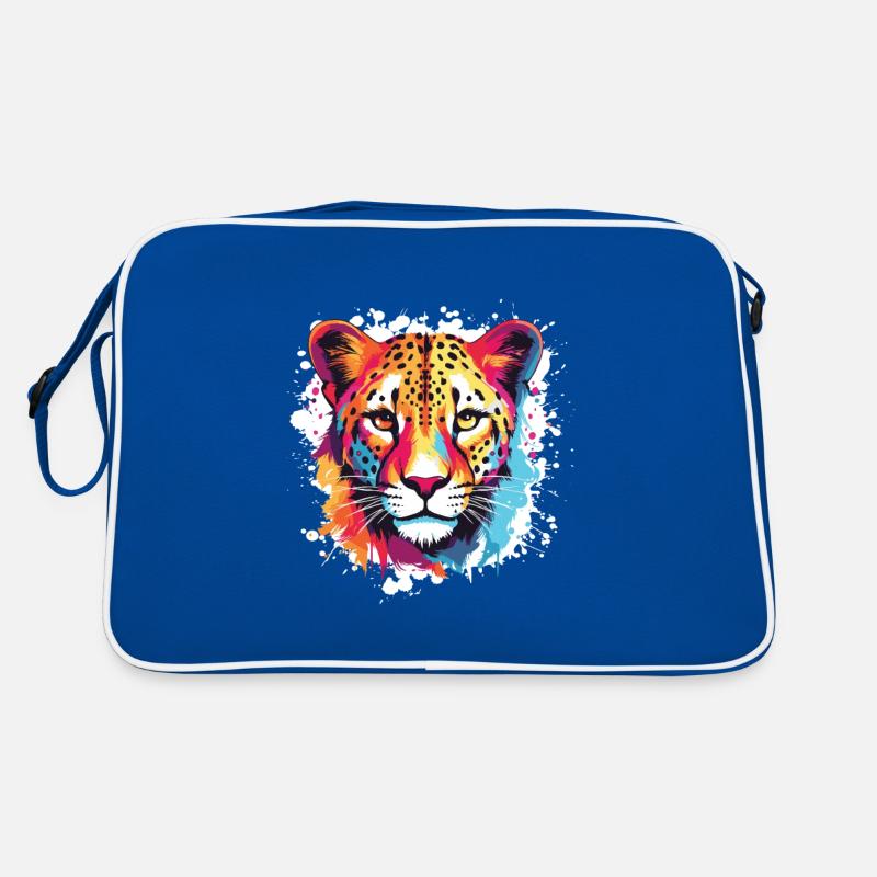 Gepard Pop Art Kopf Retro Tasche