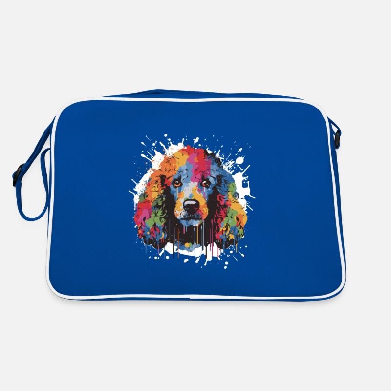 Poodle Dog Pop Art Head Retro Bag