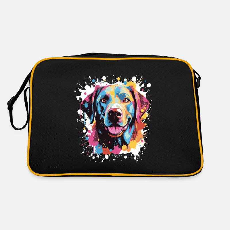 Labrador Hund Pop Art Kopf Retro Tasche