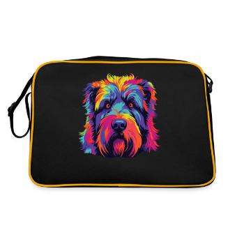 Aquarelles Colorées Bouvier des Flandres - Sac Retro - noir/or - Dos