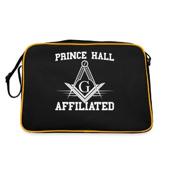 Masonic Angles & Compasses FREEMASON Prince Hall - Retro Bag - black/gold - Back