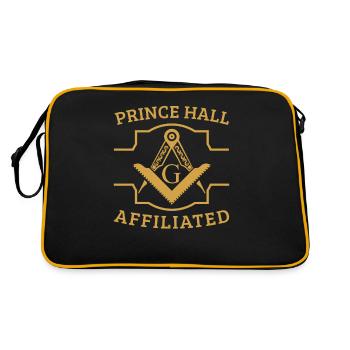 Masonic Angles & Compasses FREEMASON Prince Hall - Retro Bag - black/gold - Back