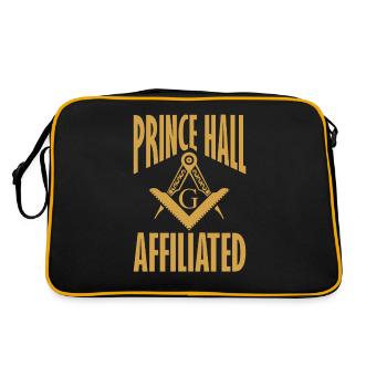 Masonic Angles & Compasses FREEMASON Prince Hall - Retro Bag - black/gold - Back
