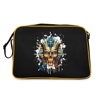 Crâne de pharaon squelette Pop Art - Sac Retro - noir/or - Dos