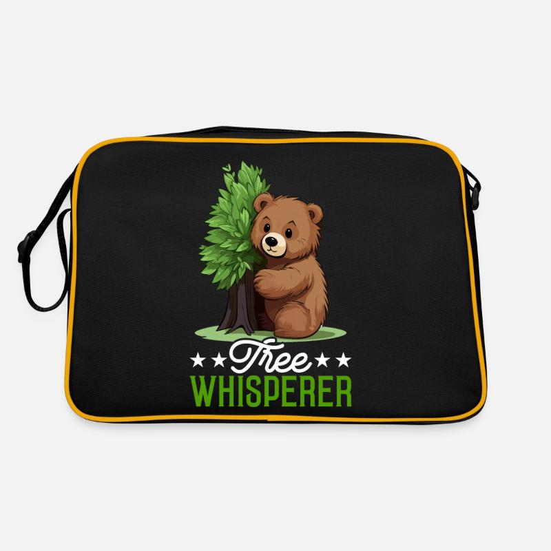 Tree Hugger Umweltschützer Bär Retro Tasche