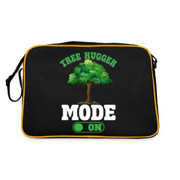 Des écologistes étreignent les arbres - Sac Retro - noir/or - Dos
