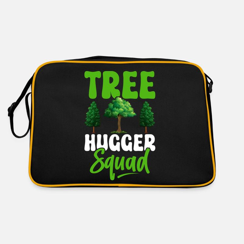 Environmentalists hugging trees - Retro Bag - black/gold