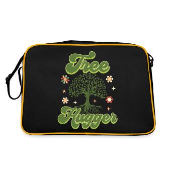 Umweltschützer Naturliebhaber - Retro Tasche - Schwarz/Gold - Hinten