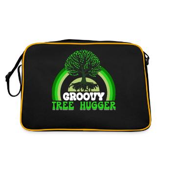 Environmentalist, Nature Lover - Retro Bag - black/gold - Back