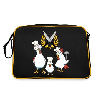 Amateur Cooks Chickens Poultry Cook Restaurant Local - Retro Bag - black/gold - Back
